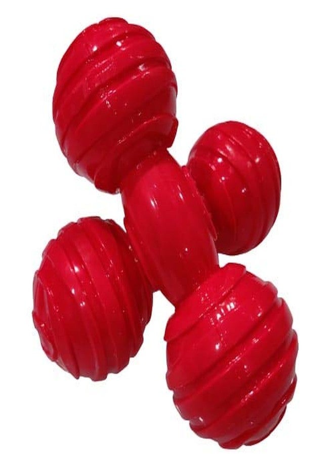 Pet Guard Red Extra Strong Rubber Dumble Toy for Puppy and Dog - Image 3